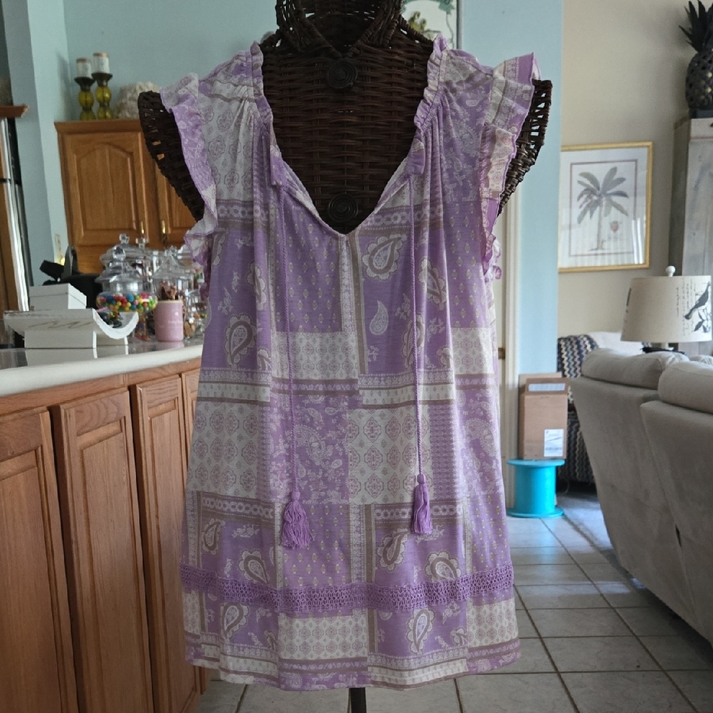 Absolutely Famous Lavender Paisley Dress
